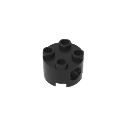 Brick Round 2 x 2 with Pin Holes #17485 Brick Round 2 x 2 with Pin Holes #17485 - 80-Black Lego Block Sets Alternative