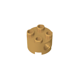 Brick Round 2 x 2 with Pin Holes #17485 Brick Round 2 x 2 with Pin Holes #17485 - 35-Pearl Gold Lego Block Sets Alternative