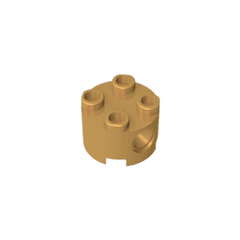 Brick Round 2 x 2 with Pin Holes #17485 Brick Round 2 x 2 with Pin Holes #17485 - 35-Pearl Gold Lego Block Sets Alternative