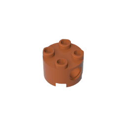 Brick Round 2 x 2 with Pin Holes #17485 Brick Round 2 x 2 with Pin Holes #17485 - 83-Dark Orange Lego Block Sets Alternative