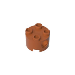 Brick Round 2 x 2 with Pin Holes #17485 Brick Round 2 x 2 with Pin Holes #17485 - 83-Dark Orange Lego Block Sets Alternative