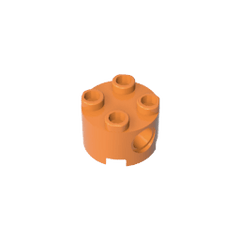 Brick Round 2 x 2 with Pin Holes #17485 Brick Round 2 x 2 with Pin Holes #17485 - 21-Orange Lego Block Sets Alternative