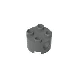 Brick Round 2 x 2 with Pin Holes #17485 Brick Round 2 x 2 with Pin Holes #17485 - 72-Dark Bluish Gray Lego Block Sets Alternative