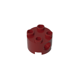 Brick Round 2 x 2 with Pin Holes #17485 Brick Round 2 x 2 with Pin Holes #17485 - 14-Dark Red Lego Block Sets Alternative