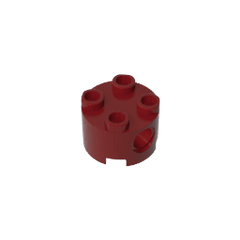 Brick Round 2 x 2 with Pin Holes #17485 Brick Round 2 x 2 with Pin Holes #17485 - 14-Dark Red Lego Block Sets Alternative