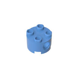 Brick Round 2 x 2 with Pin Holes #17485 Brick Round 2 x 2 with Pin Holes #17485 - 52-Medium Blue Lego Block Sets Alternative