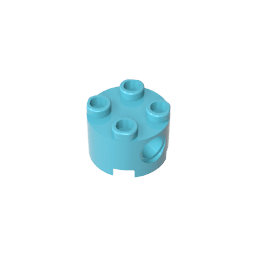 Brick Round 2 x 2 with Pin Holes #17485 Brick Round 2 x 2 with Pin Holes #17485 - 46-Medium Azure Lego Block Sets Alternative