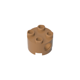 Brick Round 2 x 2 with Pin Holes #17485 Brick Round 2 x 2 with Pin Holes #17485 - 84-Medium Dark Flesh Lego Block Sets Alternative