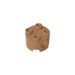 Brick Round 2 x 2 with Pin Holes #17485 Brick Round 2 x 2 with Pin Holes #17485 - 84-Medium Dark Flesh Lego Block Sets Alternative