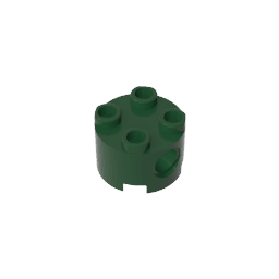 Brick Round 2 x 2 with Pin Holes #17485 Brick Round 2 x 2 with Pin Holes #17485 - 47-Dark Green Lego Block Sets Alternative