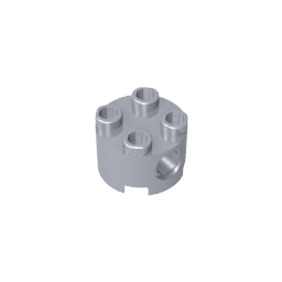 Brick Round 2 x 2 with Pin Holes #17485 Brick Round 2 x 2 with Pin Holes #17485 - 73-Flat Silver Lego Block Sets Alternative