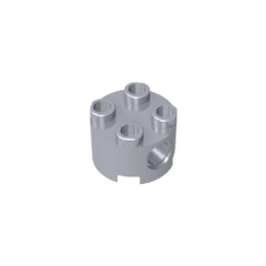 Brick Round 2 x 2 with Pin Holes #17485 Brick Round 2 x 2 with Pin Holes #17485 - 73-Flat Silver Lego Block Sets Alternative