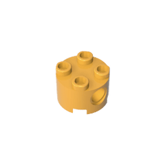 Brick Round 2 x 2 with Pin Holes #17485 Brick Round 2 x 2 with Pin Holes #17485 - 36-Bright Light Orange Lego Block Sets Alternative