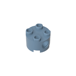 Brick Round 2 x 2 with Pin Holes #17485 Brick Round 2 x 2 with Pin Holes #17485 - 54-Sand Blue Lego Block Sets Alternative
