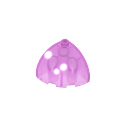Brick Round Corner 3 x 3 x 2 Dome Top #88293 Brick Round Corner 3 x 3 x 2 Dome Top #88293 - 111-Trans Dark Pink Lego Block Sets Alternative