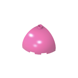 Brick Round Corner 3 x 3 x 2 Dome Top #88293 Brick Round Corner 3 x 3 x 2 Dome Top #88293 - 12-Dark Pink Lego Block Sets Alternative