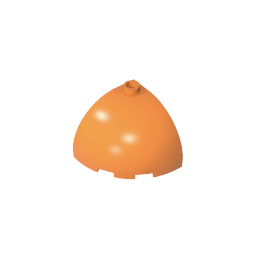 Brick Round Corner 3 x 3 x 2 Dome Top #88293 Brick Round Corner 3 x 3 x 2 Dome Top #88293 - 21-Orange Lego Block Sets Alternative