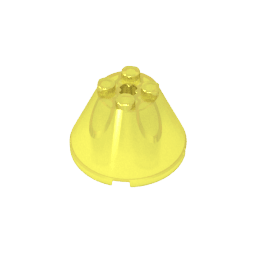 Cone 4 x 4 x 2 with Axle Hole [Plain] #3943 Cone 4 x 4 x 2 with Axle Hole [Plain] #3943 - 130-Trans Yellow Lego Block Sets Alternative