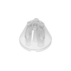 Cone 4 x 4 x 2 with Axle Hole [Plain] #3943 Cone 4 x 4 x 2 with Axle Hole [Plain] #3943 - 180-Trans Clear Lego Block Sets Alternative