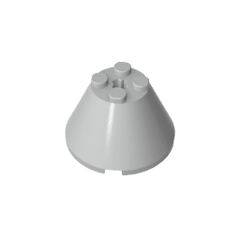 Cone 4 x 4 x 2 with Axle Hole [Plain] #3943 Cone 4 x 4 x 2 with Axle Hole [Plain] #3943 - 71-Light Bluish Gray Lego Block Sets Alternative