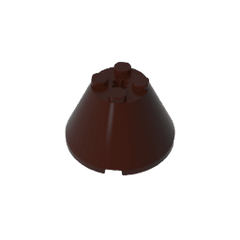 Cone 4 x 4 x 2 with Axle Hole [Plain] #3943 Cone 4 x 4 x 2 with Axle Hole [Plain] #3943 - 82-Dark Brown Lego Block Sets Alternative