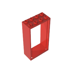 Door Frame 2 x 4 x 6 #60599 Door Frame 2 x 4 x 6 #60599 - 10-Red Lego Block Sets Alternative
