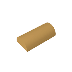 Brick Curved 2 x 4 No Studs, Curved Top #6192 Brick Curved 2 x 4 No Studs, Curved Top #6192 - 35-Pearl Gold Lego Block Sets Alternative