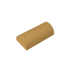 Brick Curved 2 x 4 No Studs, Curved Top #6192 Brick Curved 2 x 4 No Studs, Curved Top #6192 - 35-Pearl Gold Lego Block Sets Alternative