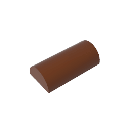 Brick Curved 2 x 4 No Studs, Curved Top #6192 Brick Curved 2 x 4 No Studs, Curved Top #6192 - 81-Reddish Brown Lego Block Sets Alternative
