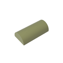 Brick Curved 2 x 4 No Studs, Curved Top #6192 Brick Curved 2 x 4 No Studs, Curved Top #6192 - 49-Olive Green Lego Block Sets Alternative