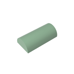 Brick Curved 2 x 4 No Studs, Curved Top #6192 Brick Curved 2 x 4 No Studs, Curved Top #6192 - 48-Sand Green Lego Block Sets Alternative