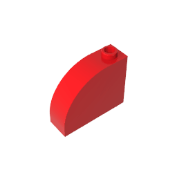 Brick Curved 1 x 3 x 2 #33243 Brick Curved 1 x 3 x 2 #33243 - 10-Red Lego Block Sets Alternative