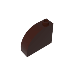 Brick Curved 1 x 3 x 2 #33243 Brick Curved 1 x 3 x 2 #33243 - 82-Dark Brown Lego Block Sets Alternative
