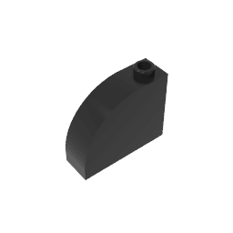 Brick Curved 1 x 3 x 2 #33243 Brick Curved 1 x 3 x 2 #33243 - 80-Black Lego Block Sets Alternative