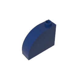 Brick Curved 1 x 3 x 2 #33243 Brick Curved 1 x 3 x 2 #33243 - 55-Dark Blue Lego Block Sets Alternative