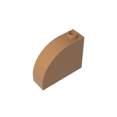 Brick Curved 1 x 3 x 2 #33243 Brick Curved 1 x 3 x 2 #33243 - 84-Medium Dark Flesh Lego Block Sets Alternative