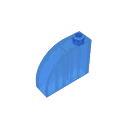 Brick Curved 1 x 3 x 2 #33243 Brick Curved 1 x 3 x 2 #33243 - 150-Trans Dark Blue Lego Block Sets Alternative