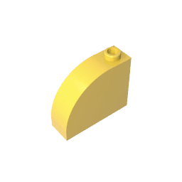 Brick Curved 1 x 3 x 2 #33243 Brick Curved 1 x 3 x 2 #33243 - 30-Yellow Lego Block Sets Alternative