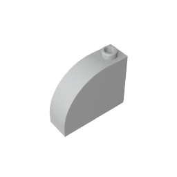 Brick Curved 1 x 3 x 2 #33243 Brick Curved 1 x 3 x 2 #33243 - 71-Light Bluish Gray Lego Block Sets Alternative