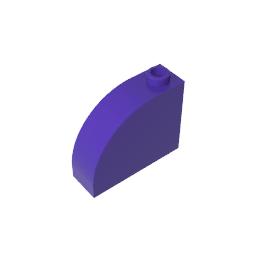 Brick Curved 1 x 3 x 2 #33243 Brick Curved 1 x 3 x 2 #33243 - 60-Dark Purple Lego Block Sets Alternative