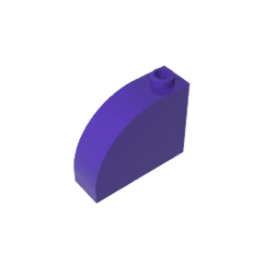 Brick Curved 1 x 3 x 2 #33243 Brick Curved 1 x 3 x 2 #33243 - 60-Dark Purple Lego Block Sets Alternative