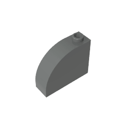 Brick Curved 1 x 3 x 2 #33243 Brick Curved 1 x 3 x 2 #33243 - 72-Dark Bluish Gray Lego Block Sets Alternative