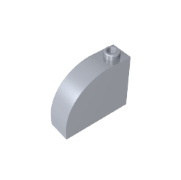 Brick Curved 1 x 3 x 2 #33243 Brick Curved 1 x 3 x 2 #33243 - 73-Flat Silver Lego Block Sets Alternative