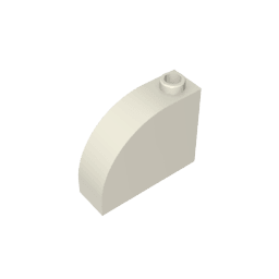 Brick Curved 1 x 3 x 2 #33243 Brick Curved 1 x 3 x 2 #33243 - 90-White Lego Block Sets Alternative