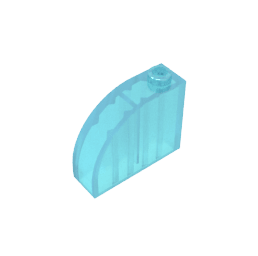 Brick Curved 1 x 3 x 2 #33243 Brick Curved 1 x 3 x 2 #33243 - 152-Trans Light Blue Lego Block Sets Alternative