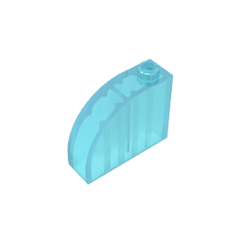 Brick Curved 1 x 3 x 2 #33243 Brick Curved 1 x 3 x 2 #33243 - 152-Trans Light Blue Lego Block Sets Alternative