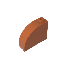 Brick Curved 1 x 3 x 2 #33243 Brick Curved 1 x 3 x 2 #33243 - 83-Dark Orange Lego Block Sets Alternative