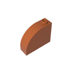 Brick Curved 1 x 3 x 2 #33243 Brick Curved 1 x 3 x 2 #33243 - 83-Dark Orange Lego Block Sets Alternative