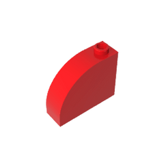 Brick Curved 1 x 3 x 2 #33243 Brick Curved 1 x 3 x 2 #33243 - 10-Red Lego Block Sets Alternative