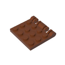 Hinge Plate 3 x 4 Locking Dual 2 Finger #44570 Hinge Plate 3 x 4 Locking Dual 2 Finger #44570 - 81-Reddish Brown Lego Block Sets Alternative